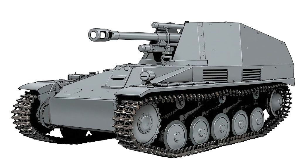 物語ミニスカ美少女M 独自走砲 Ⅱ号1型105mm