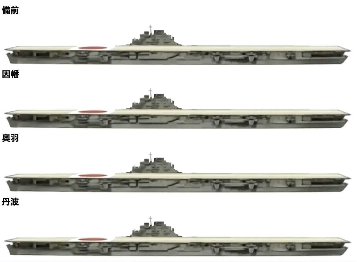 物語ミニスカ美少女M 日海軍戦艦改造装甲重空母 備前級