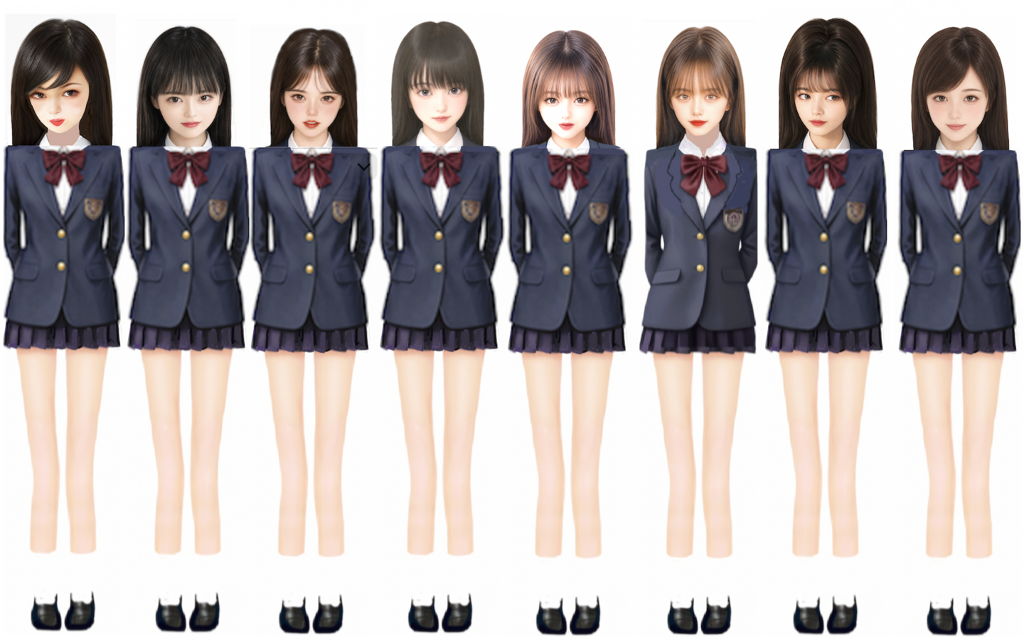 物語ミニスカ美少女M 桐谷流制服１
