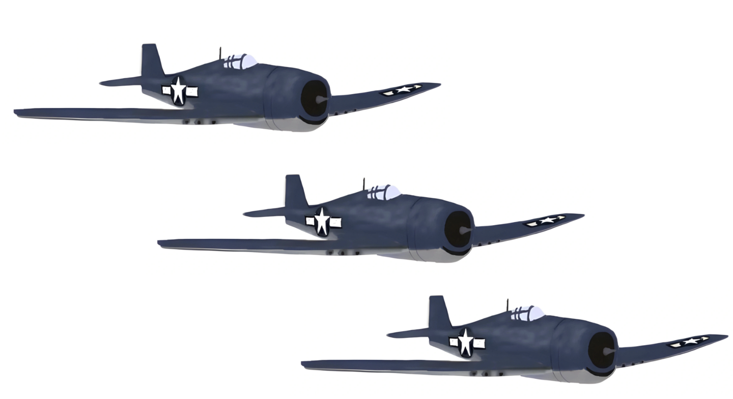 物語 ミニスカ美少女M 米海軍F6Fヘルキャット戦闘機