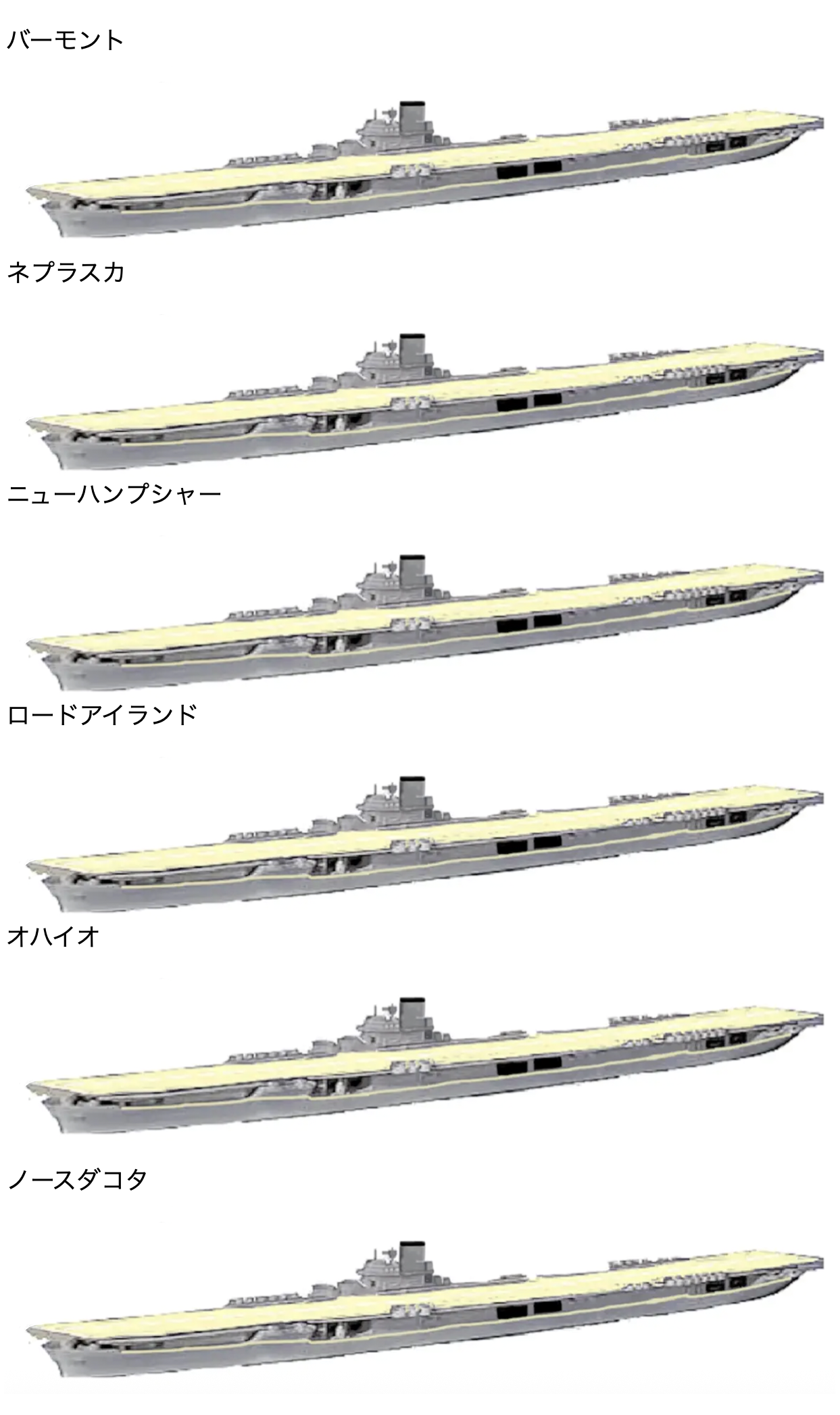 物語ミニスカ美少女 米超重空母バーモント級