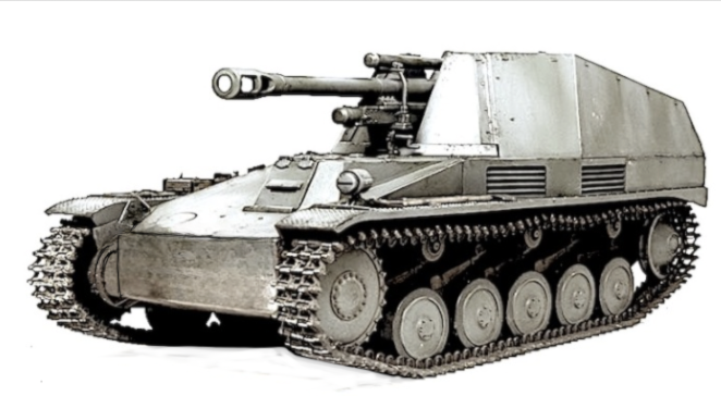 物語ミニスカ美少女M 独自走砲 Ⅱ号1型105mm