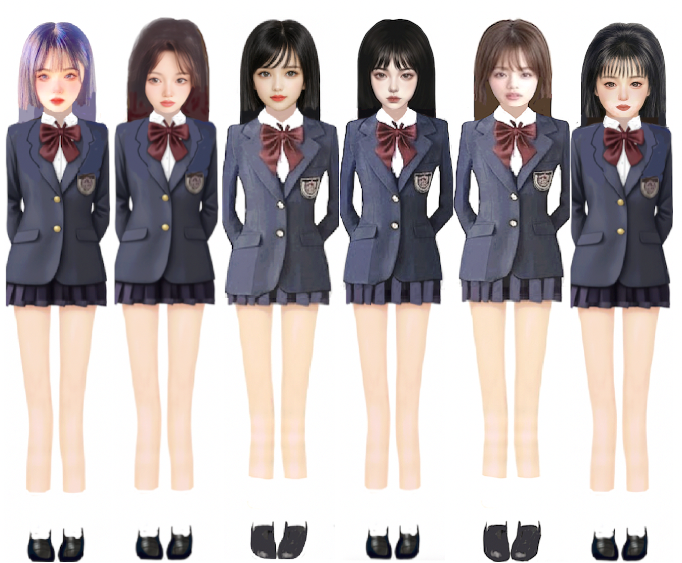 物語ミニスカ美少女M 制服１