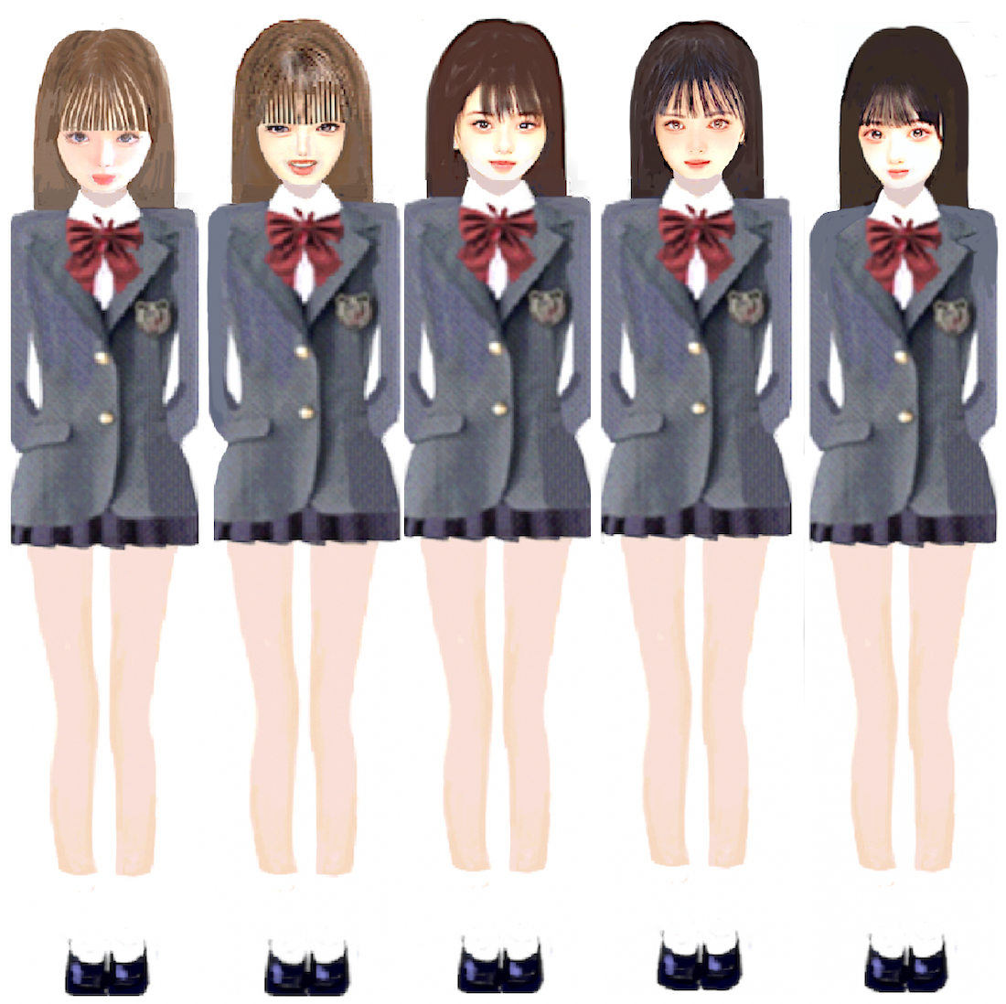 物語ミニスカ美少女M 制服１