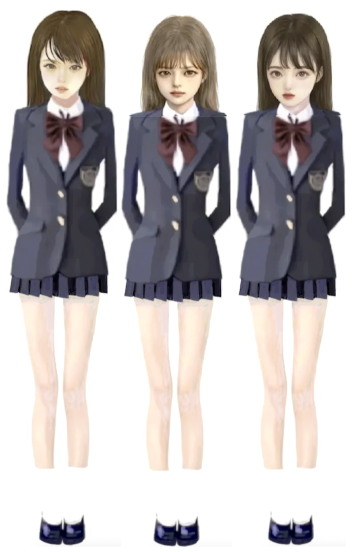 物語ミニスカ美少女M 制服１